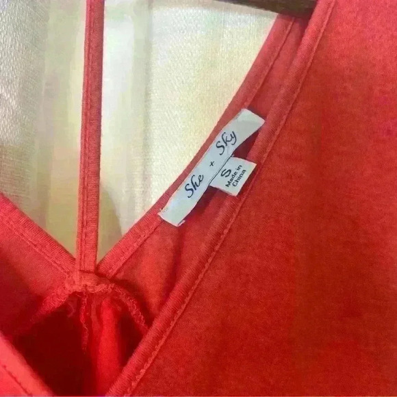 Anthropologie She + Sky Sleeveless Flowy Top Size Small - Picture 2 of 5